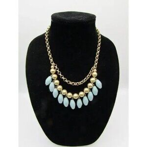 Lia Sophia turquoise and gold necklace